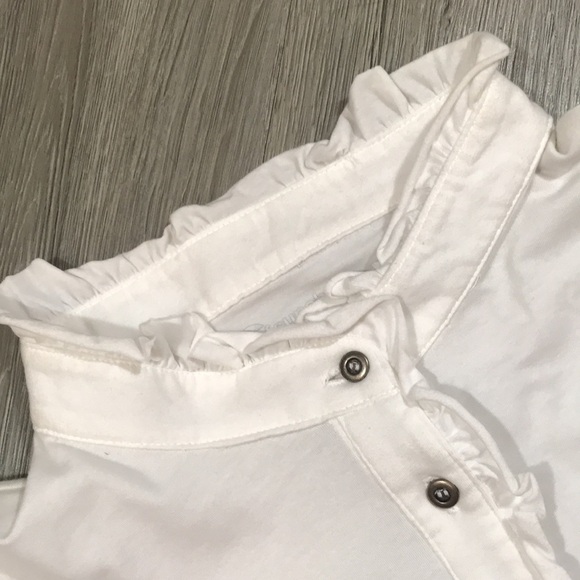 Upfsunshop Crisp White Long Sleeve Ruffle Henley size 3X - Picture 5 of 9